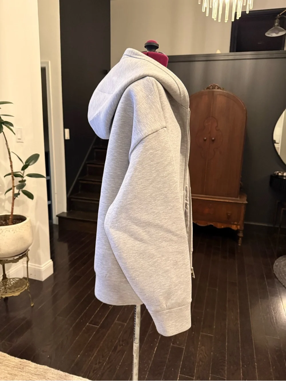 Anine Bing Grey Bond Zip Hoodie - Picture 4 of 15